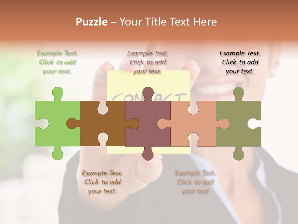 Management Man Positive PowerPoint Template