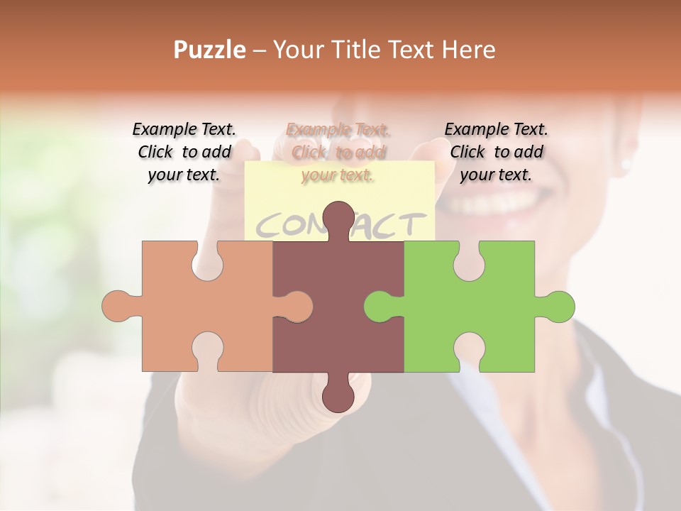 Management Man Positive PowerPoint Template