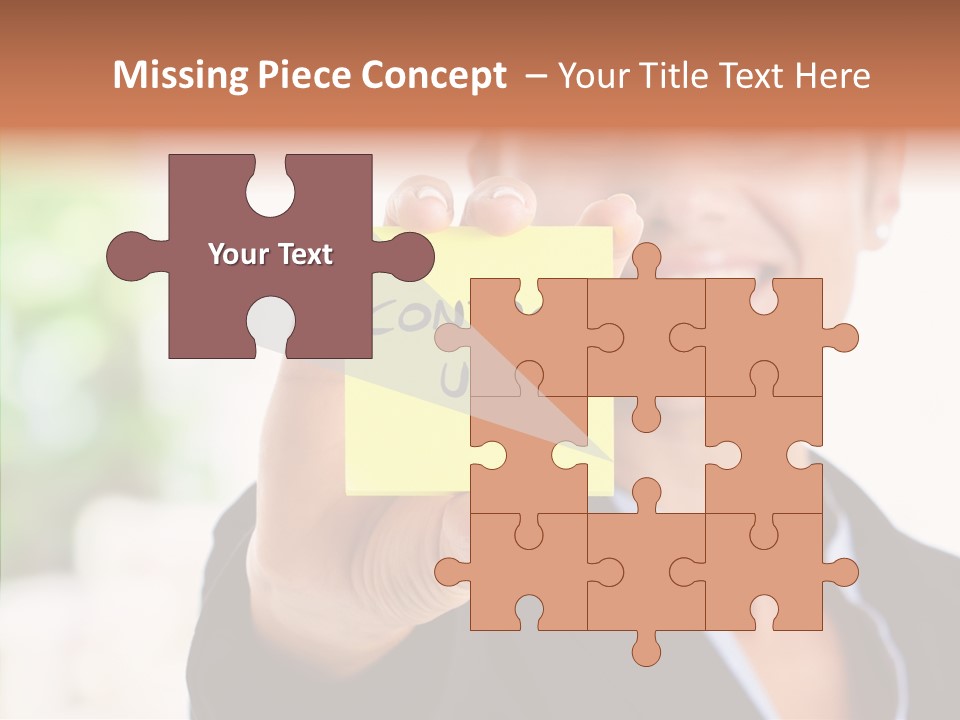 Management Man Positive PowerPoint Template