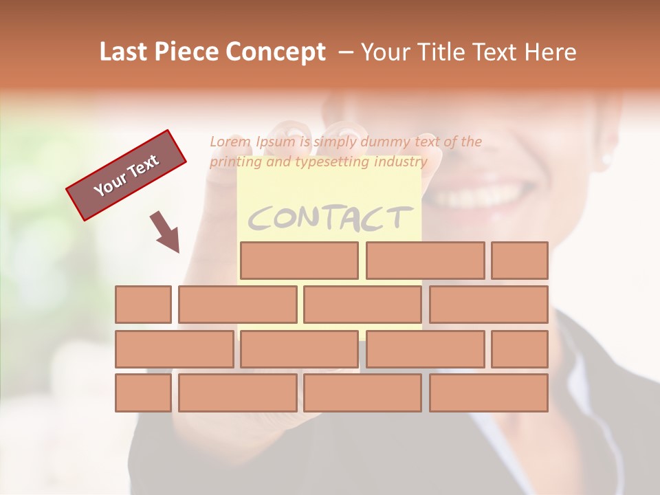 Management Man Positive PowerPoint Template