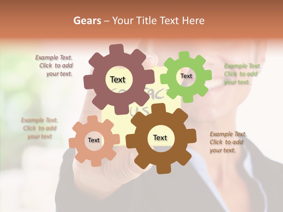 Management Man Positive PowerPoint Template