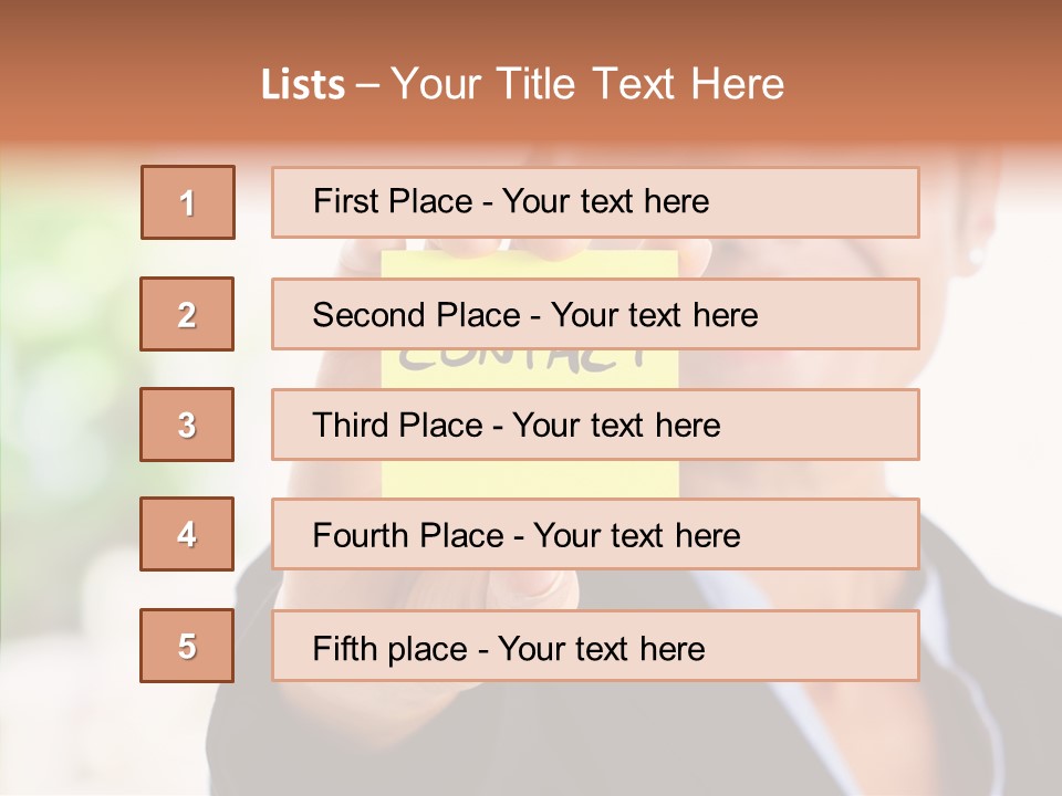Management Man Positive PowerPoint Template