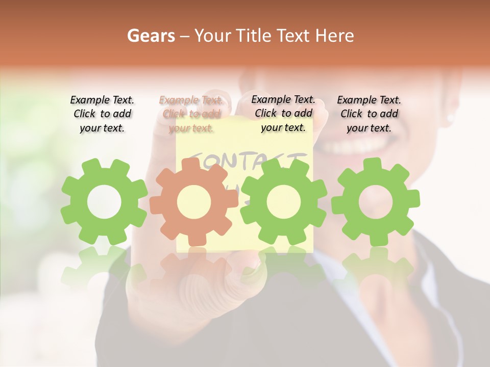 Management Man Positive PowerPoint Template