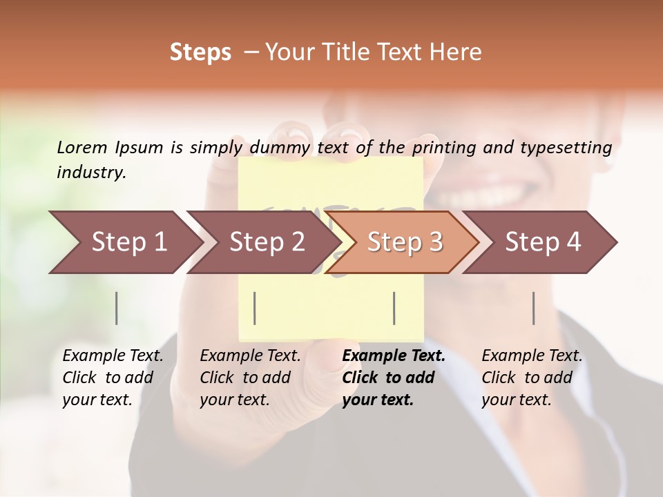 Management Man Positive PowerPoint Template