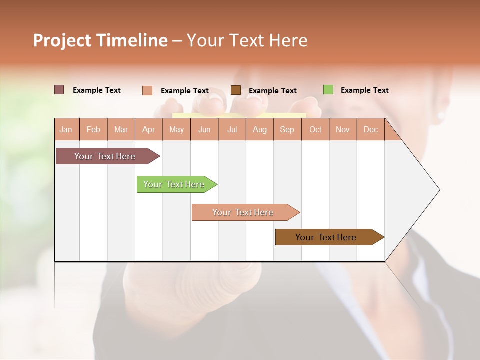 Management Man Positive PowerPoint Template