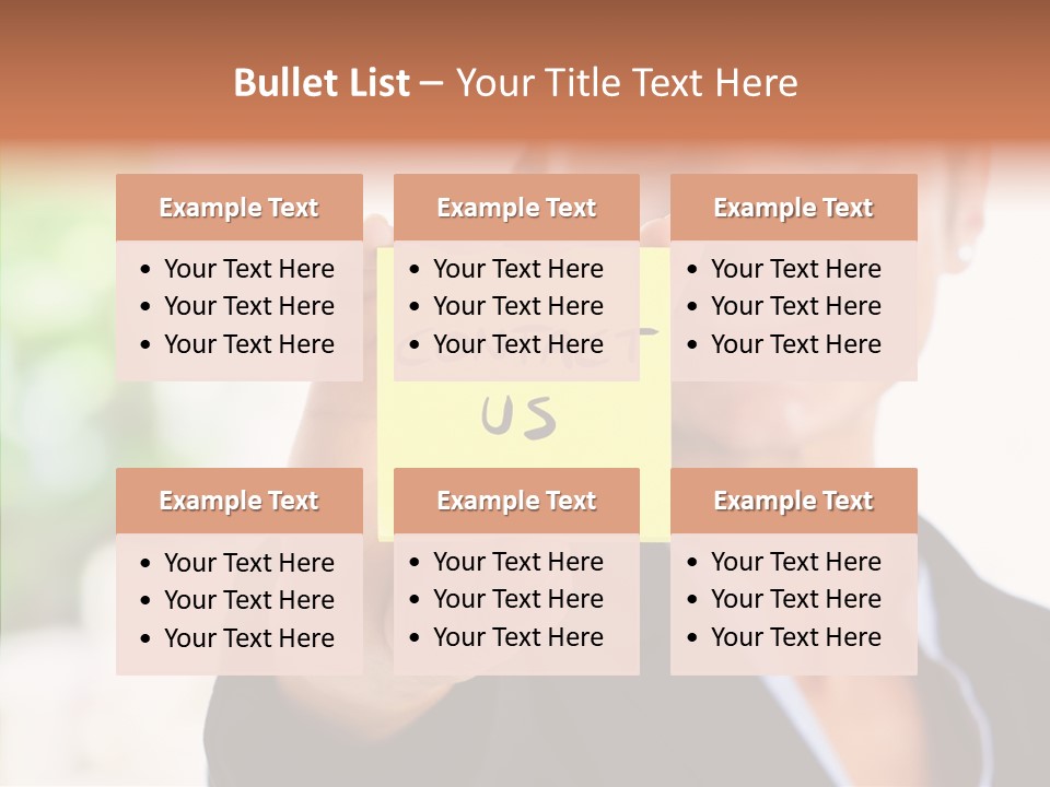 Management Man Positive PowerPoint Template
