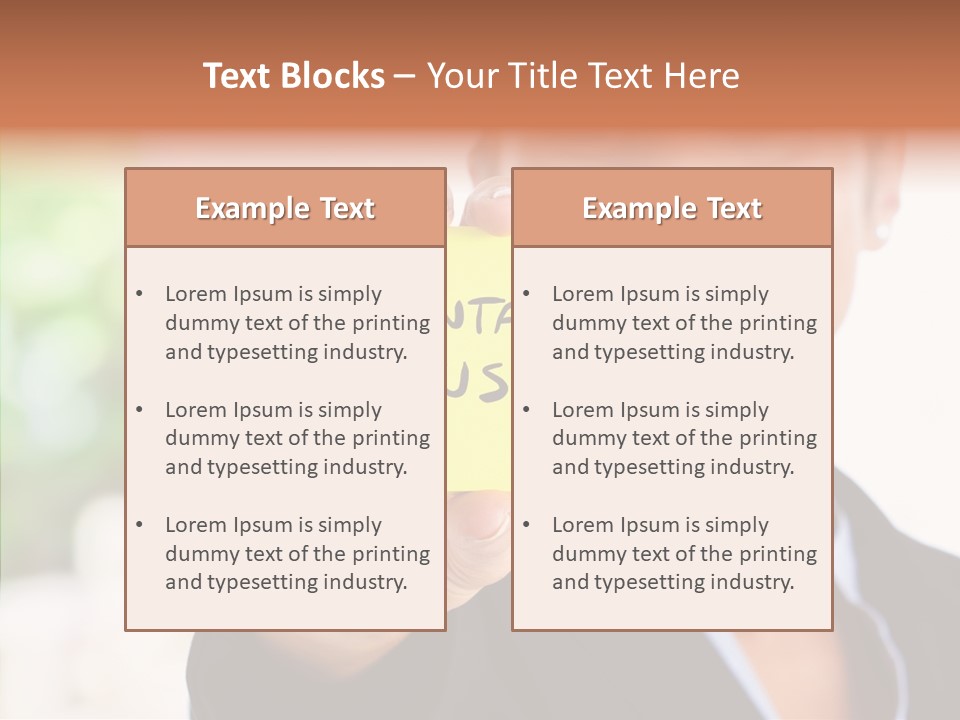 Management Man Positive PowerPoint Template