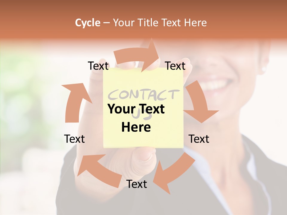 Management Man Positive PowerPoint Template