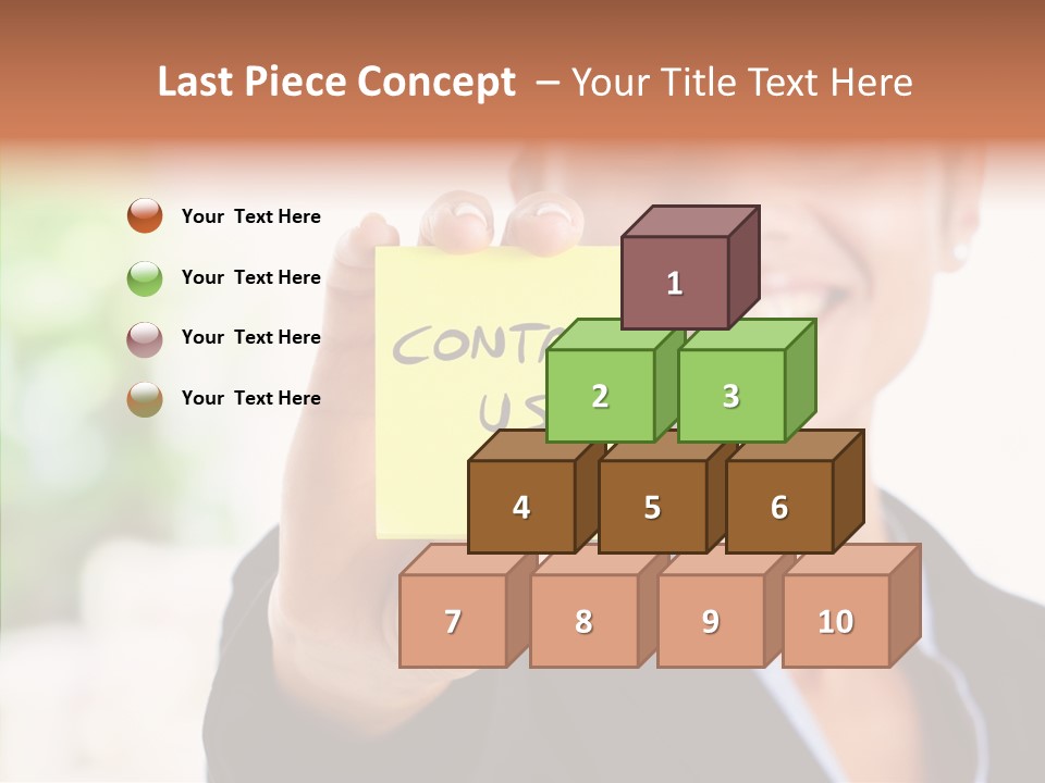 Management Man Positive PowerPoint Template