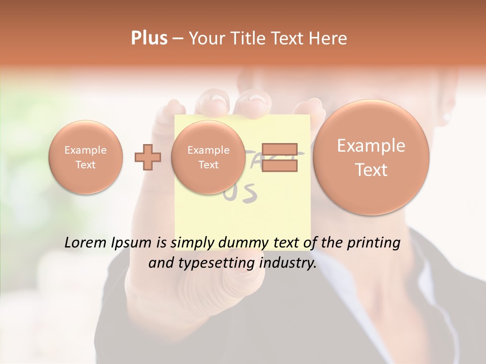 Management Man Positive PowerPoint Template