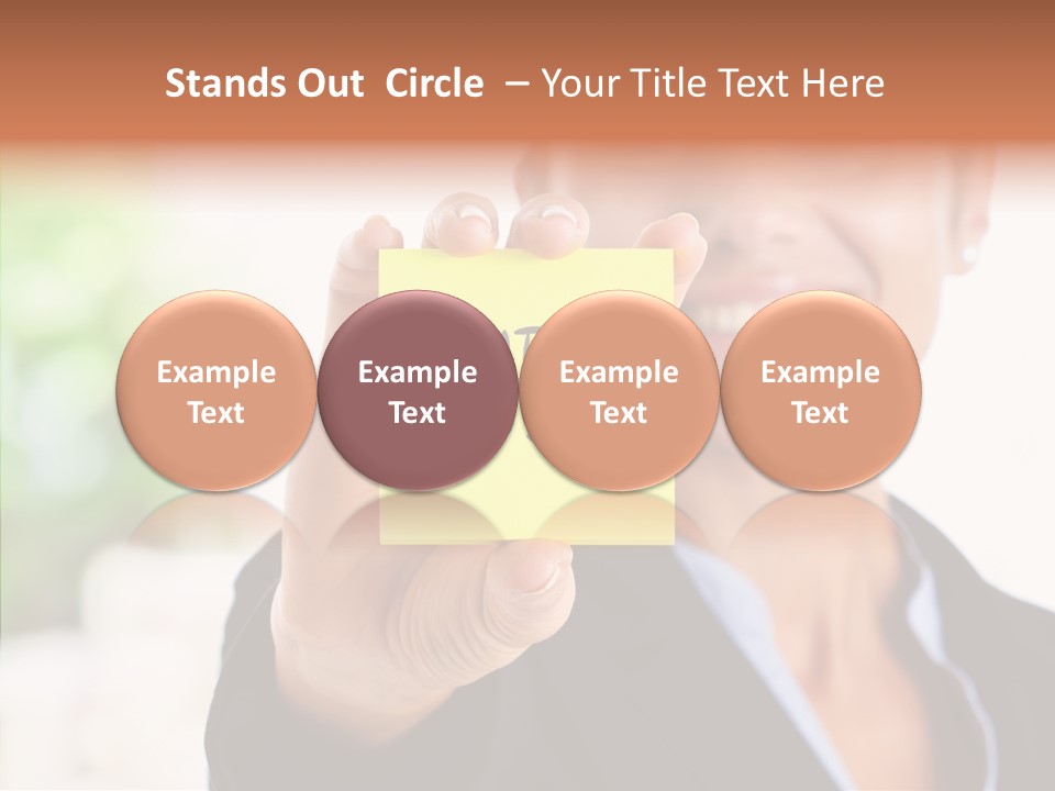 Management Man Positive PowerPoint Template