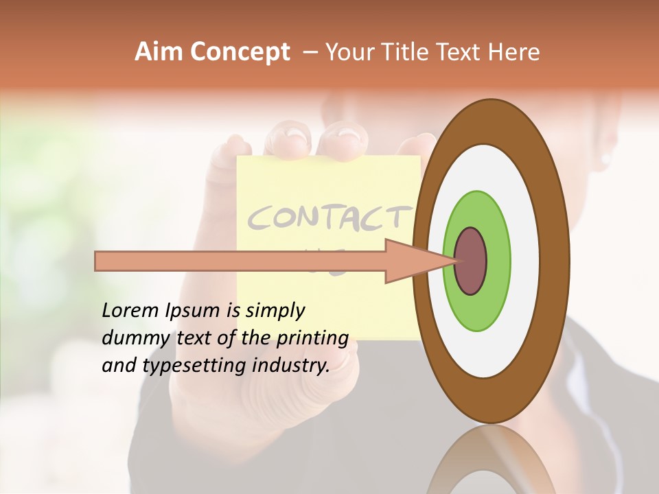 Management Man Positive PowerPoint Template