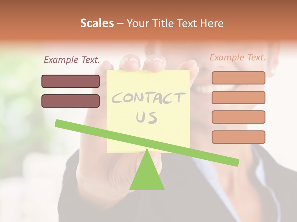 Management Man Positive PowerPoint Template