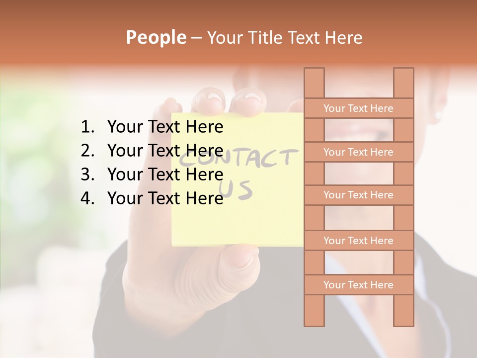 Management Man Positive PowerPoint Template