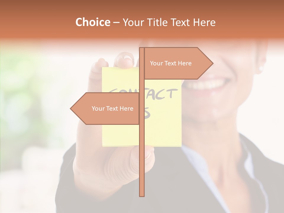 Management Man Positive PowerPoint Template