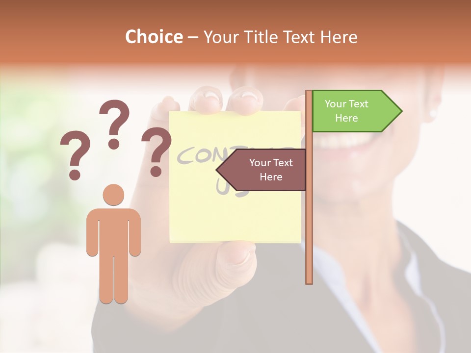 Management Man Positive PowerPoint Template