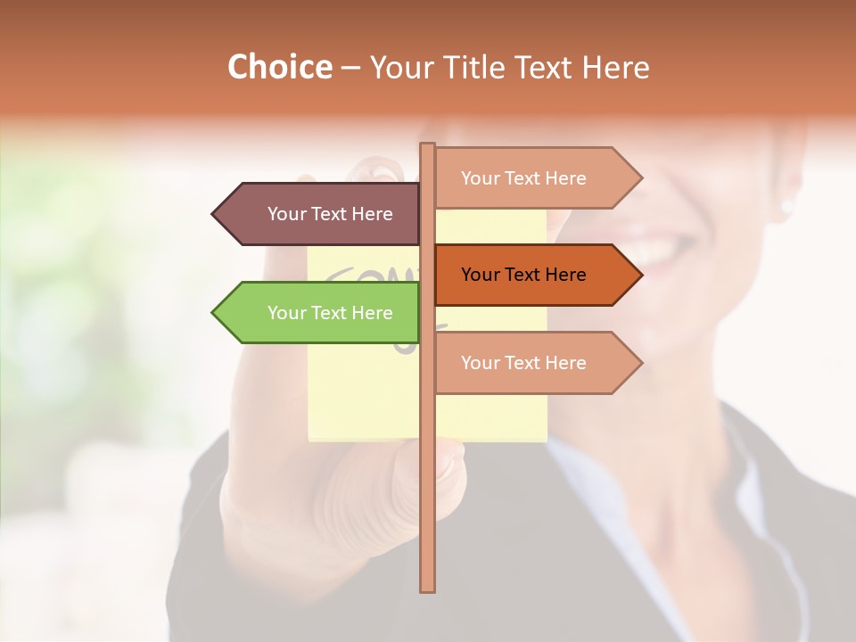 Management Man Positive PowerPoint Template
