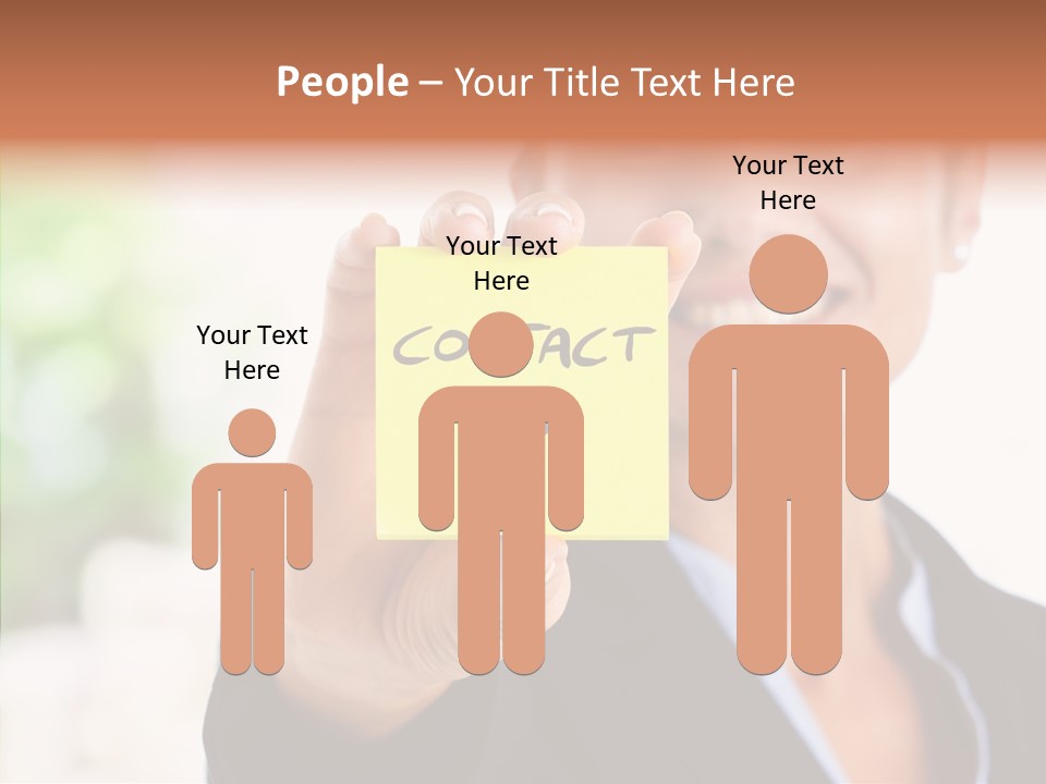 Management Man Positive PowerPoint Template