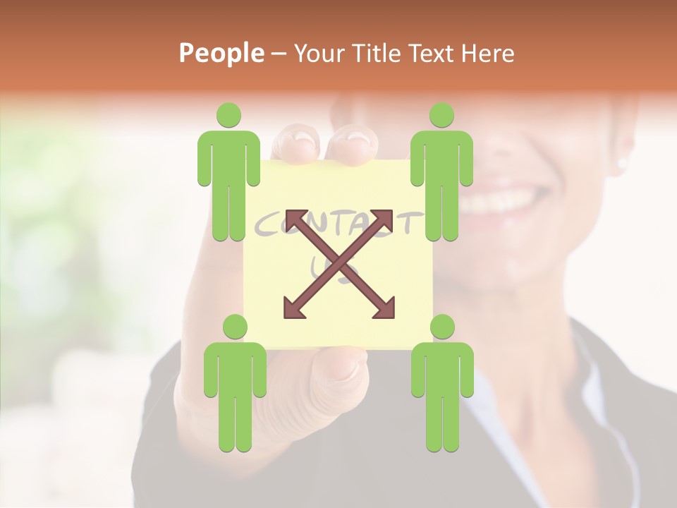 Management Man Positive PowerPoint Template