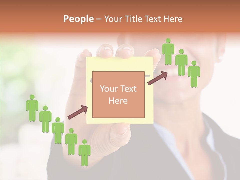 Management Man Positive PowerPoint Template