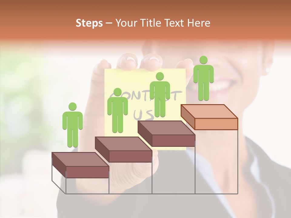 Management Man Positive PowerPoint Template