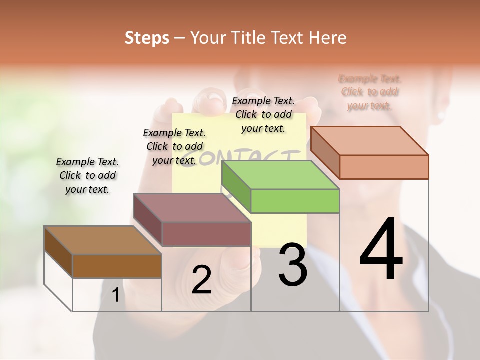 Management Man Positive PowerPoint Template