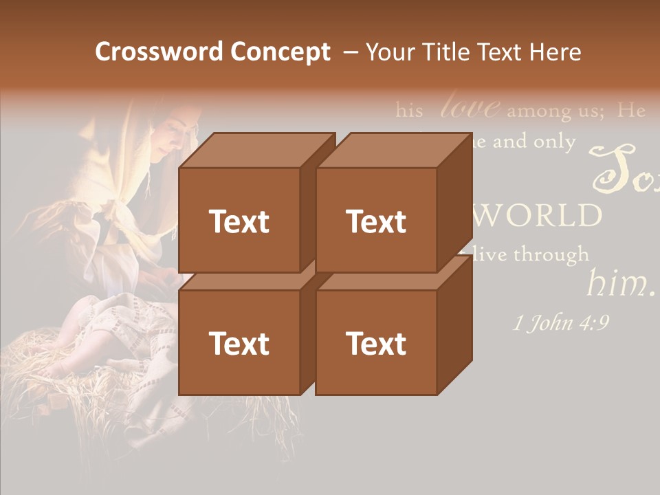 Madonna Savior Nativity PowerPoint Template
