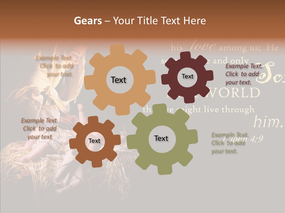 Madonna Savior Nativity PowerPoint Template