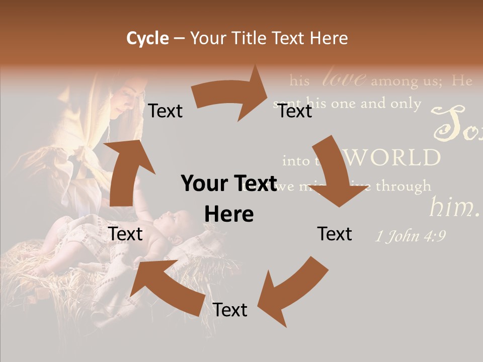 Madonna Savior Nativity PowerPoint Template