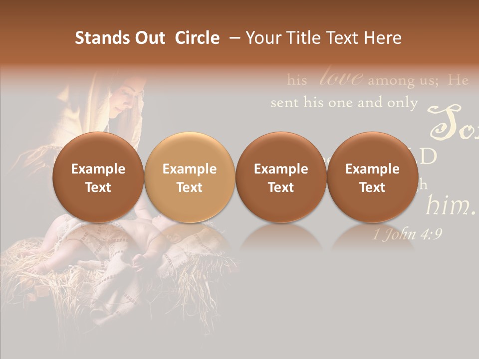 Madonna Savior Nativity PowerPoint Template