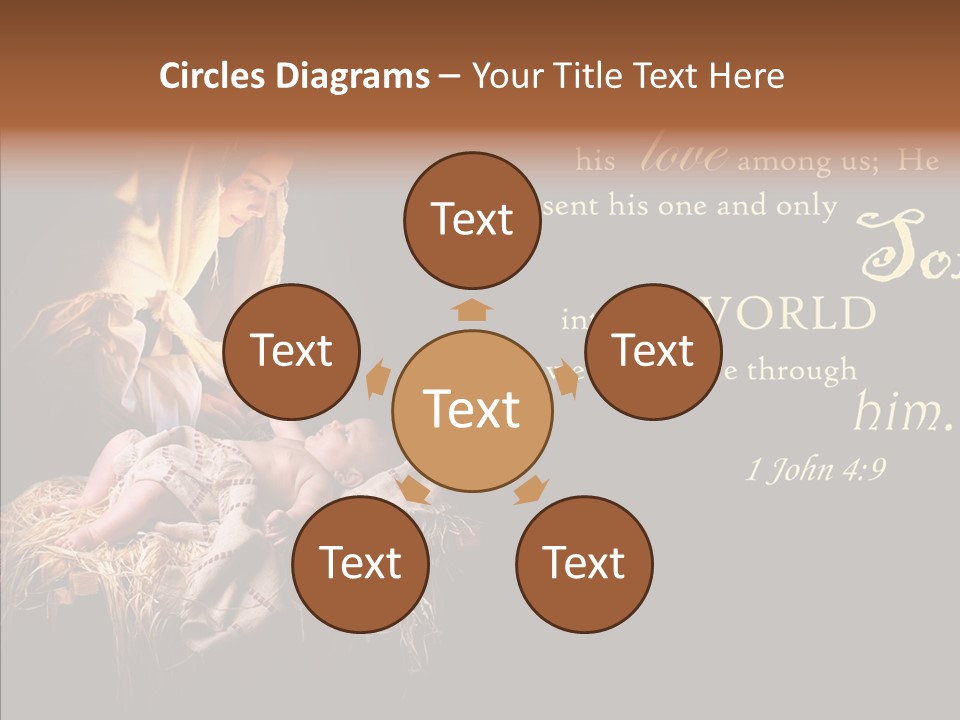 Madonna Savior Nativity PowerPoint Template