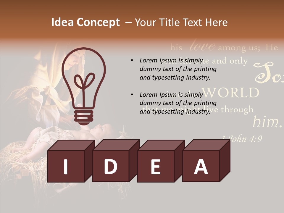 Madonna Savior Nativity PowerPoint Template