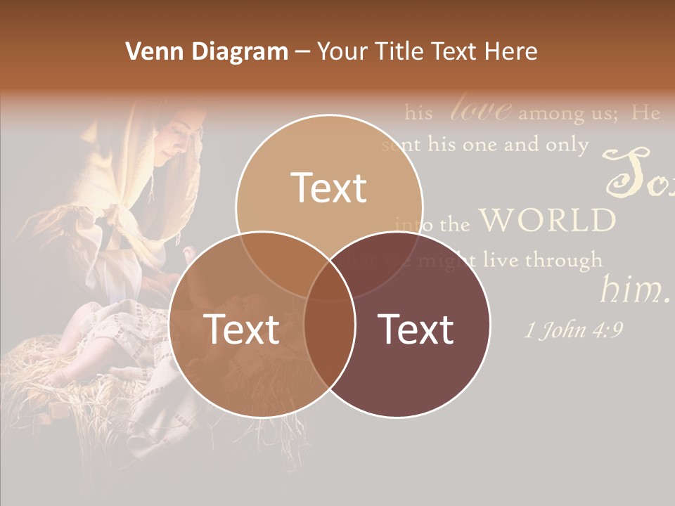 Madonna Savior Nativity PowerPoint Template