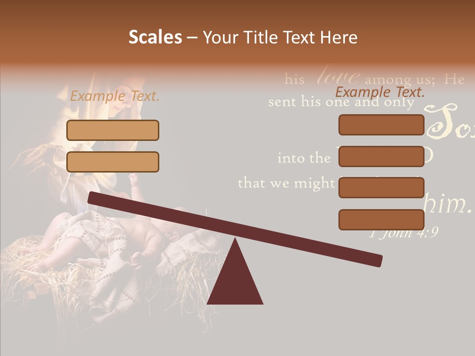 Madonna Savior Nativity PowerPoint Template