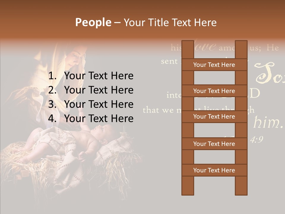 Madonna Savior Nativity PowerPoint Template