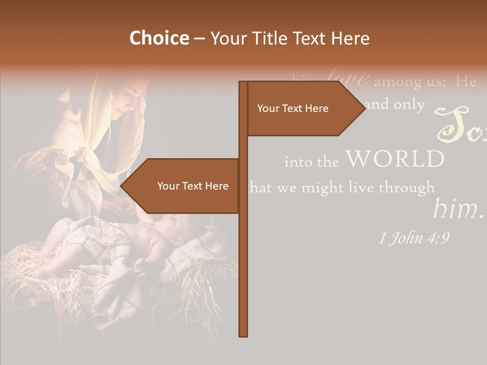 Madonna Savior Nativity PowerPoint Template