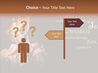 Madonna Savior Nativity PowerPoint Template