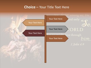 Madonna Savior Nativity PowerPoint Template