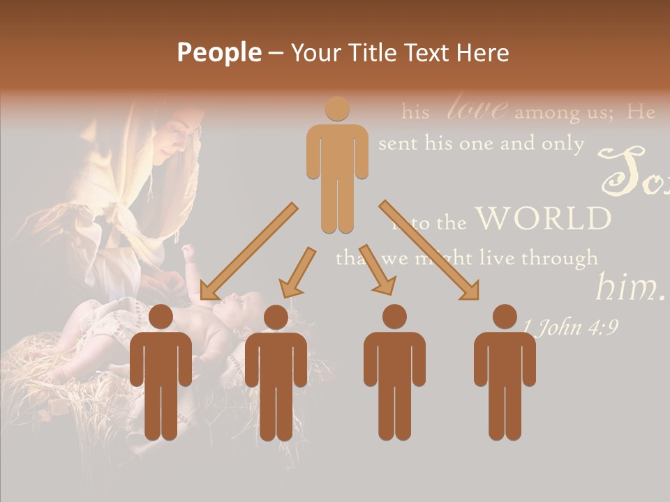 Madonna Savior Nativity PowerPoint Template