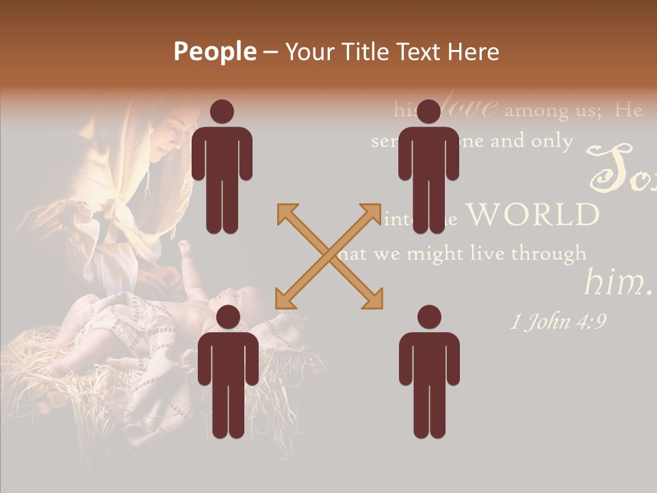 Madonna Savior Nativity PowerPoint Template
