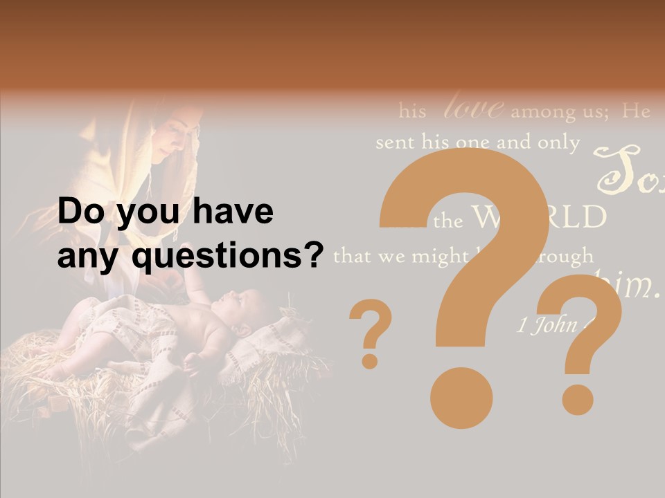 Madonna Savior Nativity PowerPoint Template