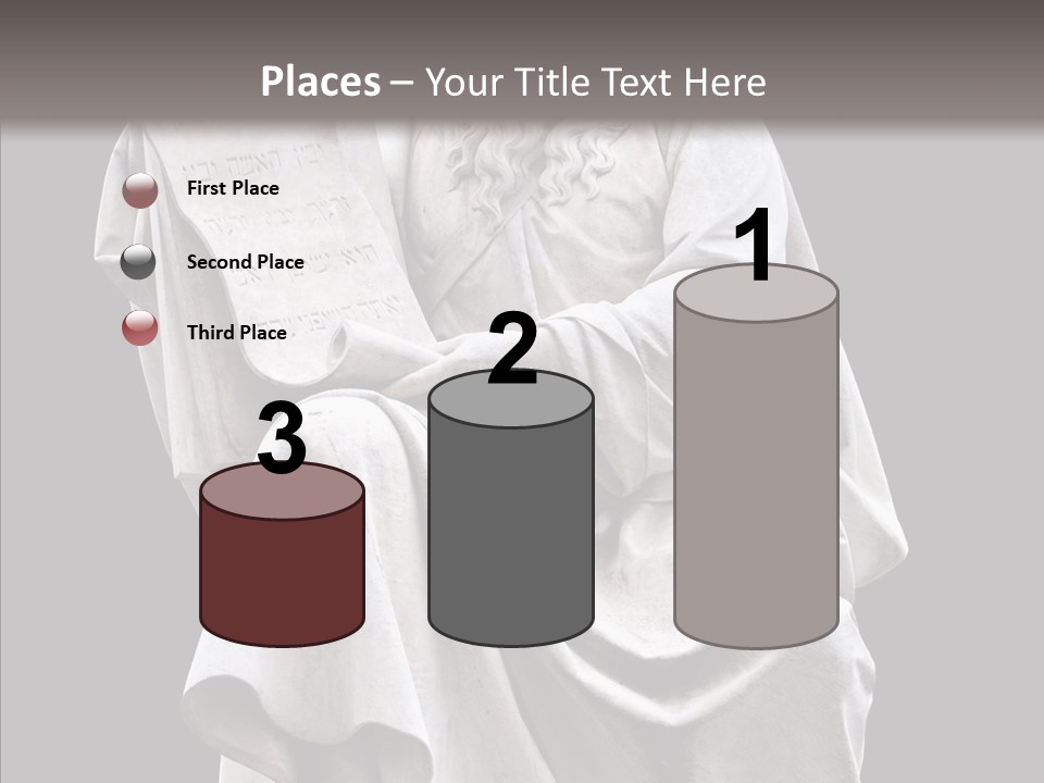 Sculpture Black Background Mos├ PowerPoint Template