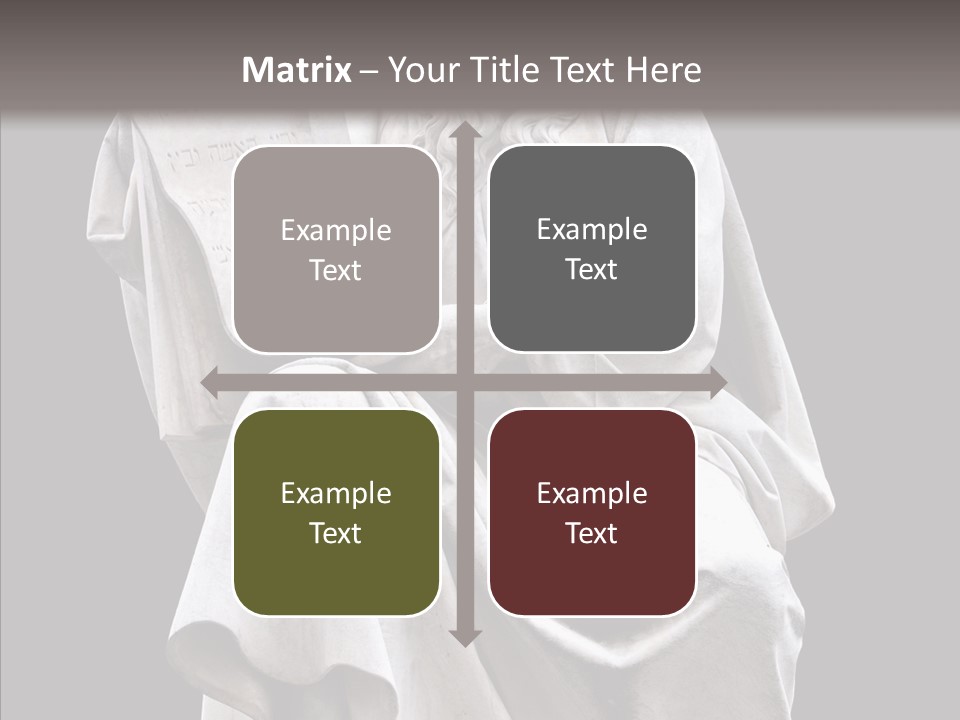 Sculpture Black Background Mos├ PowerPoint Template