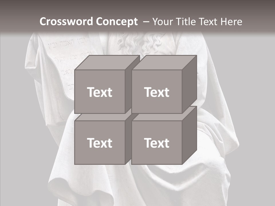 Sculpture Black Background Mos├ PowerPoint Template