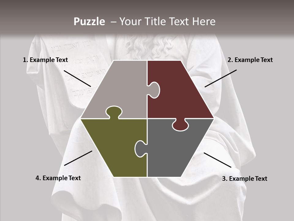 Sculpture Black Background Mos├ PowerPoint Template