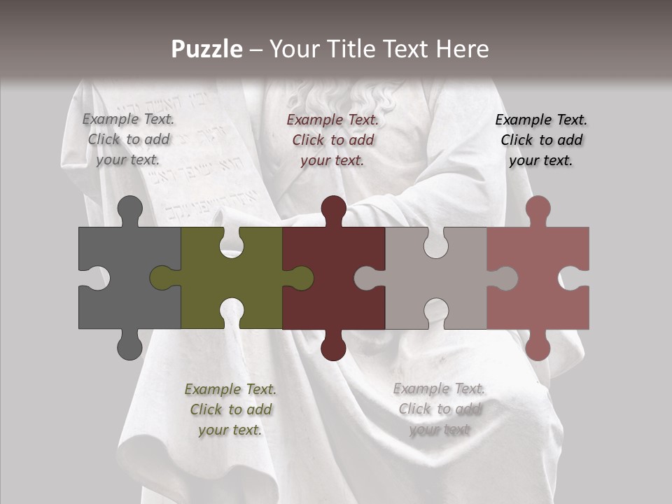 Sculpture Black Background Mos├ PowerPoint Template