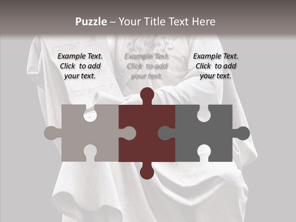 Sculpture Black Background Mos├ PowerPoint Template