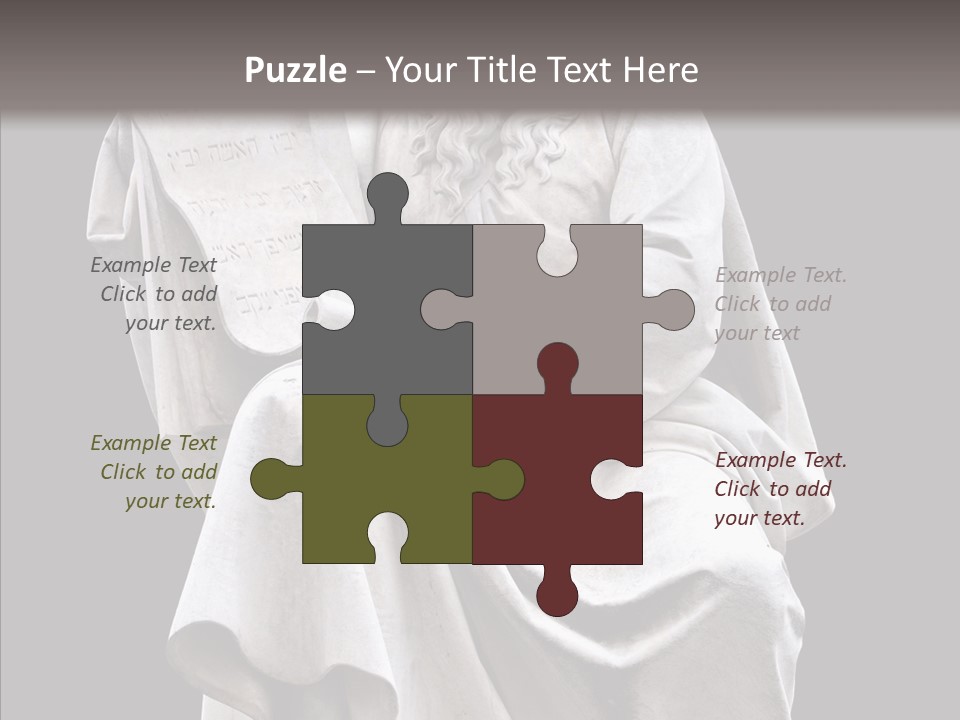 Sculpture Black Background Mos├ PowerPoint Template