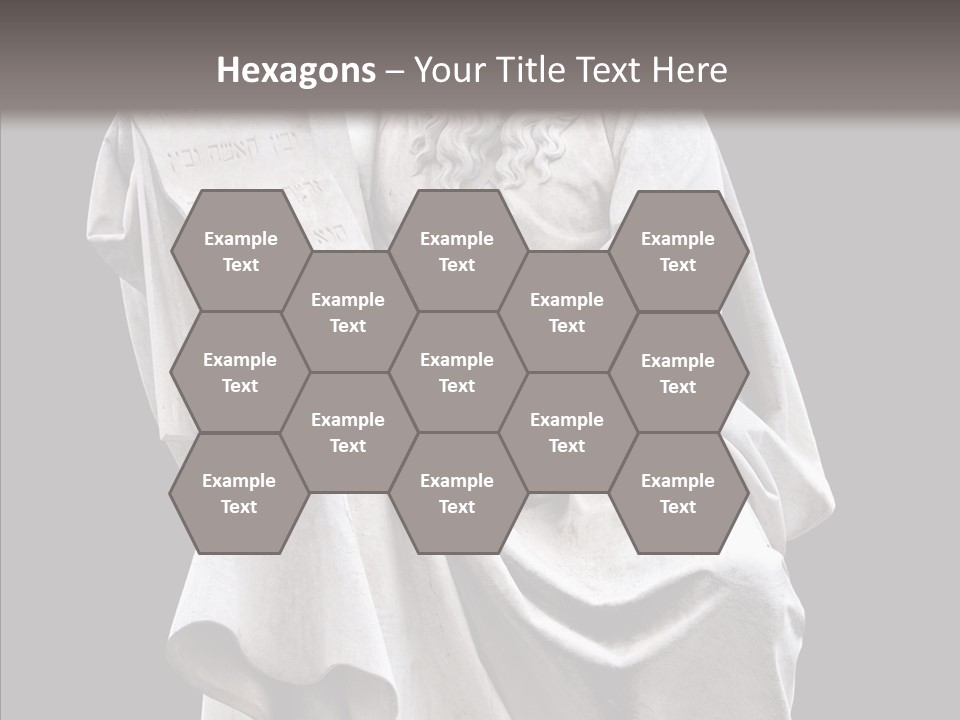 Sculpture Black Background Mos├ PowerPoint Template