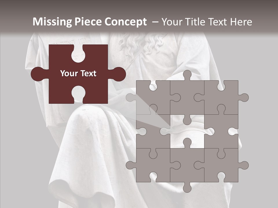 Sculpture Black Background Mos├ PowerPoint Template